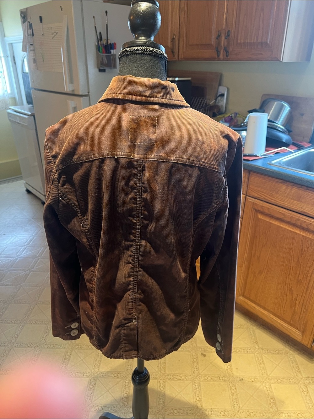 Old Navy brown subtle tie dyed corduroy jacket - Picture 2 of 5